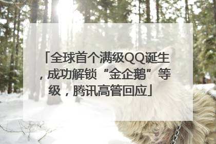 全球首个满级QQ诞生，成功解锁“金企鹅”等级，腾讯高管回应