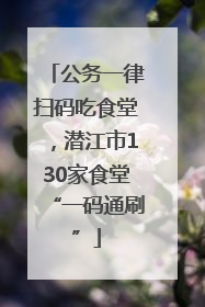 公务一律扫码吃食堂，潜江市130家食堂“一码通刷”