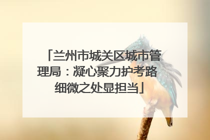 兰州市城关区城市管理局：凝心聚力护考路 细微之处显担当