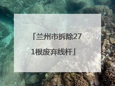 兰州市拆除271根废弃线杆