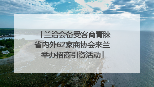 兰洽会备受客商青睐 省内外62家商协会来兰举办招商引资活动