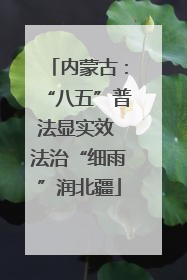 内蒙古：“八五”普法显实效 法治“细雨”润北疆