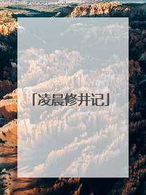 凌晨修井记