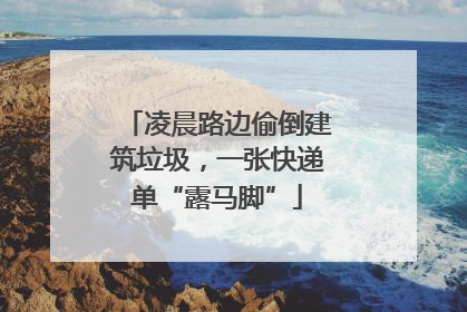 凌晨路边偷倒建筑垃圾，一张快递单“露马脚”