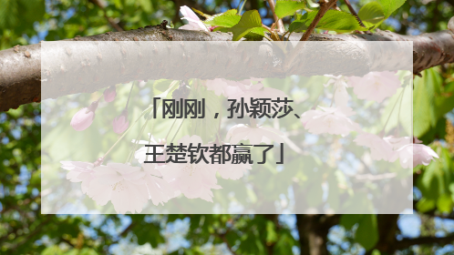 刚刚，孙颖莎、王楚钦都赢了