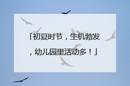 初夏时节，生机勃发，幼儿园里活动多！