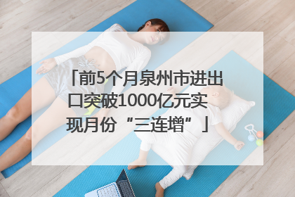 前5个月泉州市进出口突破1000亿元实现月份“三连增”