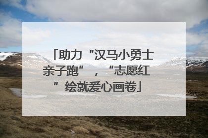 助力“汉马小勇士亲子跑”，“志愿红”绘就爱心画卷