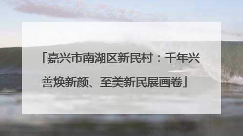 嘉兴市南湖区新民村：千年兴善焕新颜、至美新民展画卷