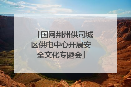 国网荆州供司城区供电中心开展安全文化专题会