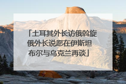 土耳其外长访俄斡旋 俄外长说愿在伊斯坦布尔与乌克兰再谈