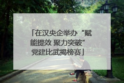 在汉央企举办“赋能提效 聚力突破”党建比武揭榜赛