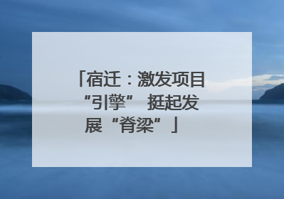 宿迁：激发项目“引擎” 挺起发展“脊梁”