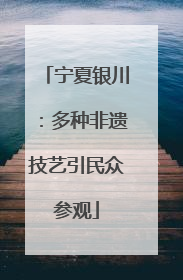 宁夏银川：多种非遗技艺引民众参观