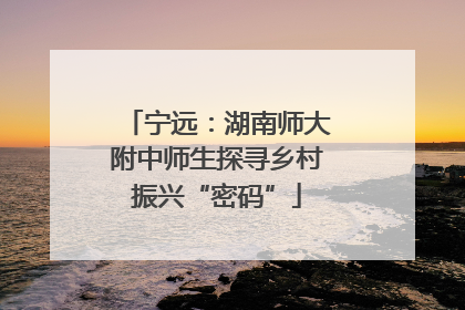 宁远：湖南师大附中师生探寻乡村振兴“密码”