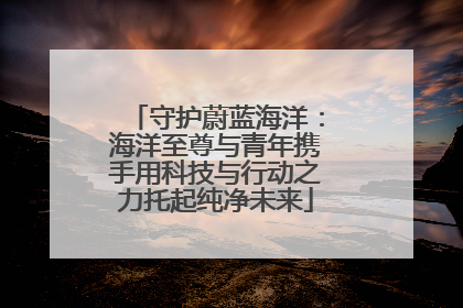 守护蔚蓝海洋：海洋至尊与青年携手用科技与行动之力托起纯净未来