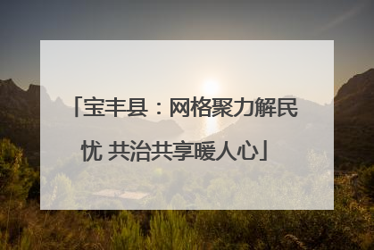 宝丰县：网格聚力解民忧 共治共享暖人心