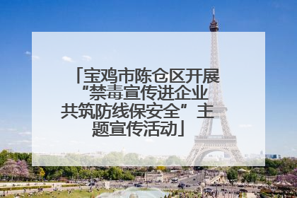 宝鸡市陈仓区开展“禁毒宣传进企业 共筑防线保安全”主题宣传活动