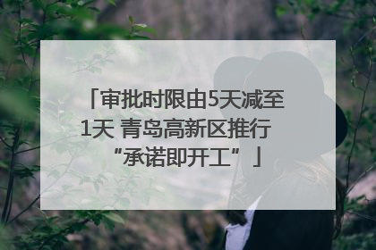 审批时限由5天减至1天 青岛高新区推行“承诺即开工”