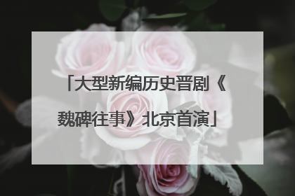 大型新编历史晋剧《魏碑往事》北京首演