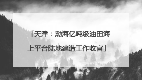天津：渤海亿吨级油田海上平台陆地建造工作收官
