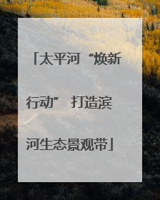 太平河“焕新行动” 打造滨河生态景观带