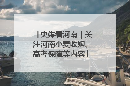 央媒看河南｜关注河南小麦收购、高考保障等内容