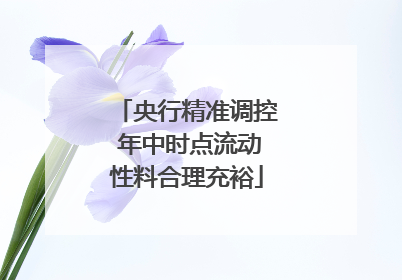 央行精准调控 年中时点流动性料合理充裕