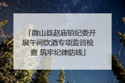 微山县赵庙镇纪委开展午间饮酒专项监督检查 筑牢纪律防线