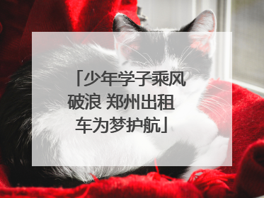少年学子乘风破浪 郑州出租车为梦护航