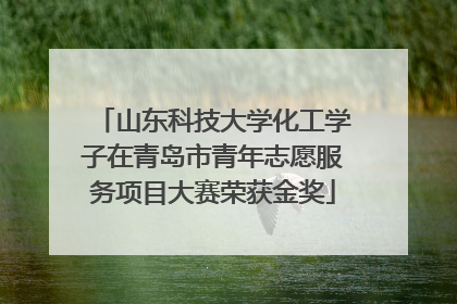 山东科技大学化工学子在青岛市青年志愿服务项目大赛荣获金奖