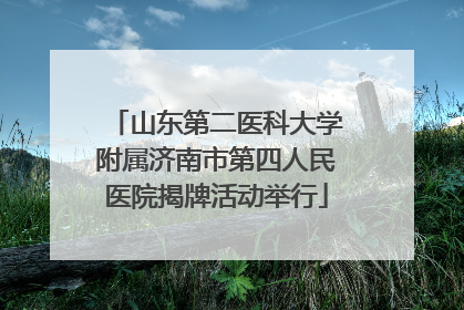 山东第二医科大学附属济南市第四人民医院揭牌活动举行