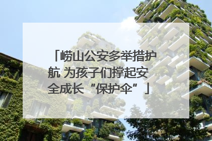 崂山公安多举措护航 为孩子们撑起安全成长“保护伞”
