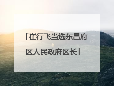 崔行飞当选东昌府区人民政府区长