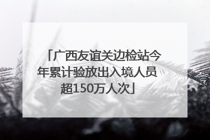 广西友谊关边检站今年累计验放出入境人员超150万人次