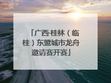 广西·桂林（临桂）东盟城市龙舟邀请赛开赛