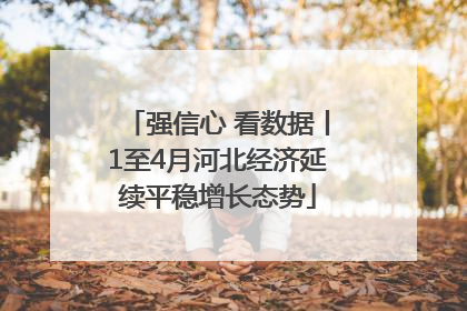强信心 看数据丨1至4月河北经济延续平稳增长态势