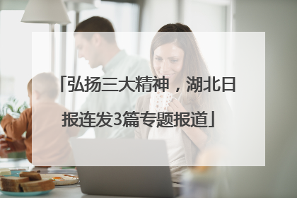 弘扬三大精神，湖北日报连发3篇专题报道