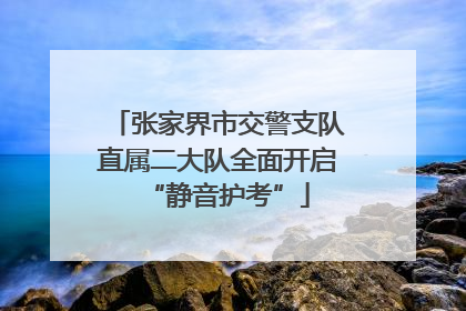 张家界市交警支队直属二大队全面开启“静音护考”