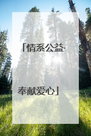 情系公益·奉献爱心