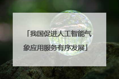 我国促进人工智能气象应用服务有序发展
