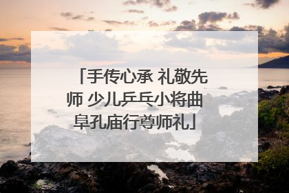 手传心承 礼敬先师 少儿乒乓小将曲阜孔庙行尊师礼