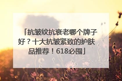 抗皱纹抗衰老哪个牌子好？十大抗皱紧致的护肤品推荐！618必囤