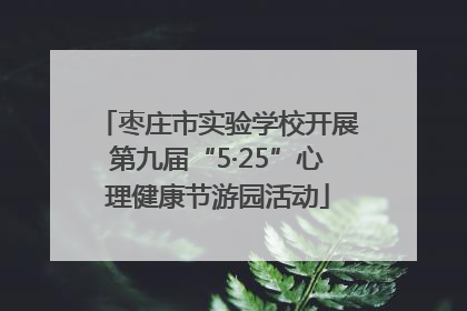 枣庄市实验学校开展第九届“5·25”心理健康节游园活动