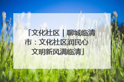 文化社区｜聊城临清市：文化社区润民心 文明新风满临清