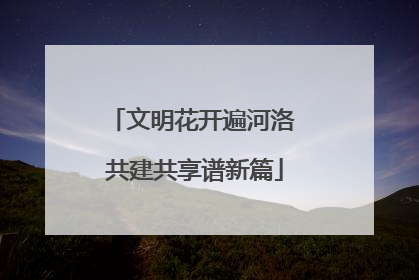 文明花开遍河洛 共建共享谱新篇