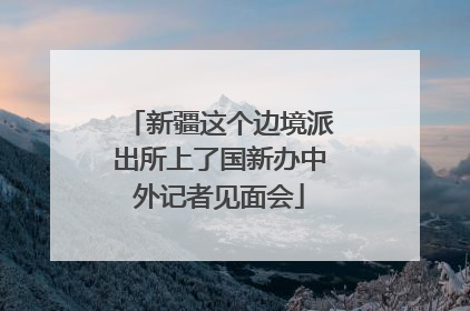新疆这个边境派出所上了国新办中外记者见面会