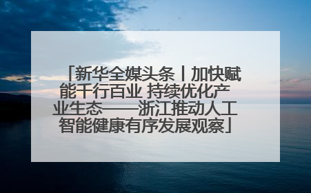新华全媒头条丨加快赋能千行百业 持续优化产业生态——浙江推动人工智能健康有序发展观察