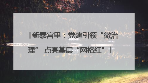 新泰宫里：党建引领“微治理” 点亮基层“网格红”