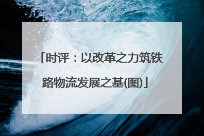 时评：以改革之力筑铁路物流发展之基(图)